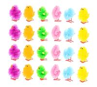 KONTONTY 36pcs Easter Chicken Figurine Ornaments Chick Decorations for Party Supplies and Desktop Display Non Fading Artful Craftsmanship for Festive Home and Event Use