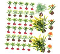 KONTONTY 37Pcs Realistic Plant Model for Diorama Sand Table Decoration Includes Miniature Trees Flowers and Grass for DIY Crafting and Landscape Layout