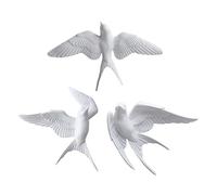 KONTONTY 3Pcs 3D Bird Wall Decorations Resin Swallows Hanging Ornaments for Living Room Entryway Dining Room Wall Art