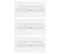 KONTONTY 3pcs Fire Alarm Cover Glass Break Switch Replacement Fire Safety Glass Panel for Manual Emergency Call Points Compatible with Residential Quick Install Clear Labeling