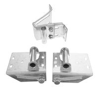 KONTONTY 3pcs Garage Door Top Hinge Replacement Kit with High Strength Iron Material and Weather Resistance, Silver Garage Door Bracket Components and Roller Hinge Fittings for Secure Home