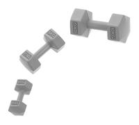 KONTONTY 3Pcs Miniature Dollhouse Dumbbells Set Tiny Sports Gym Accessories for Role Playing Decoration Realistic Design Enhances Dollhouse Fitness Scenes