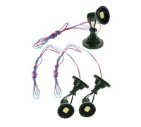 KONTONTY 3Pcs Miniature Train Lamp Posts for Model Railway Layouts Scaled Lights for Dollhouse Garden Landscape Architectural Model DIY Accessories