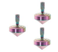 KONTONTY 3pcs Perpetual Motion Desk Toy Metal Spinning Top Toy for Boys and Girls Adults Educational