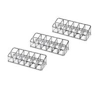 KONTONTY 3pcs Plastic Lipstick Holder Organizer with Space Saving Design and Unique Shape for Counter Decoration and Small Essentials Storage