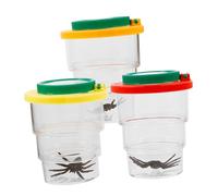 KONTONTY 3pcs Portable Insect Viewer Holder Transparent Observation Box for Insect Collecting for Educational Exploration and Nature Study