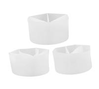 KONTONTY 3pcs Reusable Silicone Fluid Art Split Cups with Built Dividers for Precise Paint and Resin Mixing for Artists and Beginners Flexible Non-Stick Pouring Containers for Acrylic