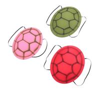 KONTONTY 3pcs Turtle Shell Costume Wearable Cosplay Props for Green Pink Red Accessories for Halloween School Plays Themed Parties Fosters Creativity Imaginative Role Playing