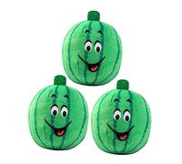 KONTONTY 3Pcs Watermelon Plush Pet Funny Sound Making Dog Chew Creative Cartoon Design for Training Playtime Safe Premium Plush Material to Reduce Boredom