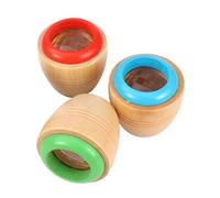KONTONTY 3Pcs Wooden Kaleidoscope Educational Rotating Playthings for Birthday Class Rewards and Party Favors Colors
