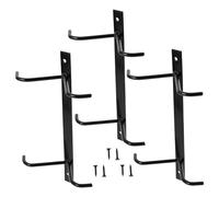 KONTONTY 3Sets Under Cabinet Mug Hooks Kitchen Spoon Hanger Iron Mug Rack with Screws Black Kitchen Utensil Holder for Cups Pans Gloves Storage