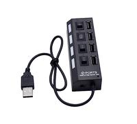 KONTONTY 4-port Usb Splitter Hub for Laptop Usb Adapter Independent Uk Plug Data Transfer