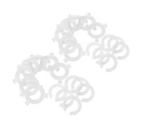 KONTONTY 40pcs E27 to E14 Lamp Shade Adapter Rings and Three-Claw Converter Clips White Plastic Lamp Fitting Reducer for Table and Chandeliers Light Socket Conversion Accessories