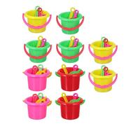 KONTONTY 40pcs Mini Beach Bucket Set for Sand Buckets for Creative Play for Beach Backyard Fun Pit for Boys Random Color