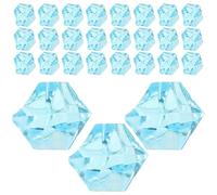 KONTONTY 450Pcs Acrylic Reusable Fake Ice Cubes Lake Blue Simulation Ice Cubes Photo Props for Decoration and DIY Photography Accessories