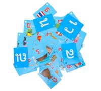 KONTONTY 45pcs Thai Language Flash Cards for Vocabulary Builder Picture Cards Educational Spelling Games for Ages 6-8 Home Learning Supplies
