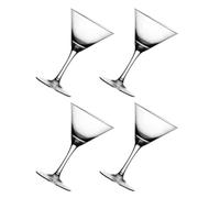 KONTONTY 4pcs 200ml Crystal Cocktail Glass Tall Footed Liquor Goblet | Elegant Triangular Shape, Sturdy Base, Comfortable Grip, Chic Tabletop Serving for Home Entertainers and Restaurant Staff