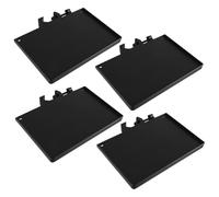 KONTONTY 4pcs Adjustable Mic Stand Shelf with Extendable Arm Compact Accessory Tray for Audio Equipment and Cameras Sturdy Mount for Live Streaming and Recording