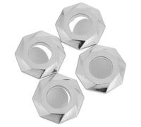 KONTONTY 4pcs Bathroom Sink Overflow Hole Covers Basin Overflow Caps Replacement Insert Splash Guard Trim Ring for Kitchen and Washbasin Fit Preventing Water Stains