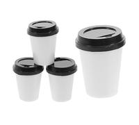KONTONTY 4pcs Dollhouse Coffee Cups Mini Takeaway Cup Dollhouse Kitchen Scene Enhancement Tiny Espresso Miniature Drinkware