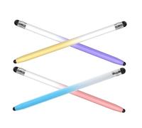 KONTONTY 4pcs Dual-function Stylus Pen with Soft Silicone Barrel for Accurate Touchscreen Writing and Drawing Ergonomic Grip Tablet Pen Stylus for Phones Tablets and Learning Devices in