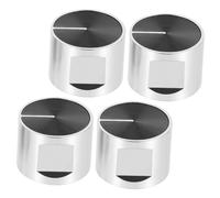 KONTONTY 4pcs Gas Stove Metal Knobs Replacement Set, Household Gas Range Control Switches for Cooker Hob Accessories, Embedded Rotary Buttons for Kitchen Cooktop