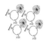 KONTONTY 4pcs Graduation Keychain Class of Stainless Steel Key Ring Meaningful School Party Favors for Students Inspirational Keepsake for Graduates