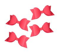 KONTONTY 4pcs Large Red Christmas Bowknot Decorations for Tree and Wreath Lightweight EVA Material Festive Bows Wrapping DIY Garland Wedding and Home Decor