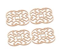 KONTONTY 4pcs Miniature Wooden Windows for Dollhouse Models DIY Crafting Accessories Unfinished Carved Wood Design Traditional Chinese Architecture Micro Landscape Models