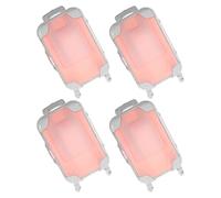 KONTONTY 4pcs Portable Mini Trolley Case for False Eyelash Storage and Small Items with Abs Material and Versatile Application, for Business Trips and Daily Use