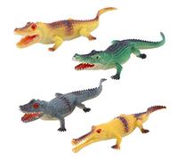 KONTONTY 4pcs Realistic for Early Education Cognitive Plaything for Boys Fun Animal Figurine Models Yellow Green Grey