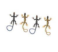 KONTONTY 4Pcs Realistic Simulation Lizard Solid Plastic Educational Lizard Figurines for Lifelike Reptile Models for Halloween Garden Decoration April Fools Day Pranks
