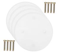 KONTONTY 4pcs Round Ceiling Blank Plate Wall Covering Outlet Hole Covers for Light Switch Junction Box Fixtures