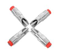 KONTONTY 4pcs Stainless Steel Piglet Nipple Waterer Kit Automatic Animal Drinker with Water Tank Connectors Farm Feeder for Goats and Piglets