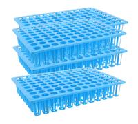 KONTONTY 4pcs Test Tube Rack Vial Holder for Science Experiments Versatile Lab Organizer Stand for Test Tubes and Sample Vials Reusable Plastic Science for Classroom and Home Use