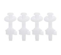 KONTONTY 4pcs Toilet Seat Screw Accessory Kit for Toilet Lid and Seat Replacement Work in Bathroom, Made of Sturdy Pom Plastic, Stable and Not Easy to Break, White Colour Fastener