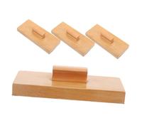 KONTONTY 4pcs Wooden Sandpaper Castanets for Professional Solid Wood Percussion Instrument with Ergonomic Handle Sand Blocks for Music Education Rhythm Learning and Creative Play