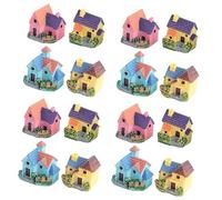 KONTONTY 4sets Terrarium Decoration Miniature Mini House Bonsai Garden Houses for Villas 4pcs*4