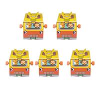 KONTONTY 5 Pcs Adorable Cartoon Car Candy Boxes for Birthday Parties Fun and Safe Goodies Storage for Weddings and Celebrations