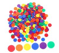 KONTONTY 500pcs Bingo Chips Translucent Counting Discs for Games Educational Use and Party Favors for Bingo Math Learning and More
