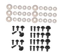 KONTONTY 500pcs Plastic Safety Eyes with Washers for DIY Plush Crochet Animals Dolls and Puppets Polished Craft Eyes in Multiple for Soft Making and Amigurumi Projects