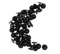 KONTONTY 50pcs Black Abs Buttons for Chef Coats Round Chess Piece Shape, Prevents Skin Irritation, Easy Attachment and Removal, for Hotel Uniforms and Garment Accessories