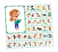 KONTONTY 50pcs Classroom Behavior Reward Cards for Educational Flash Cards with Punch Design Interactive Teaching Prop Bright Visuals for and Motivation