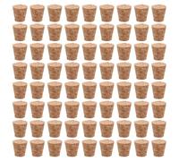KONTONTY 50pcs Cork Lid Tapered Wooden Stoppers for Essential Oils Bottles and Liquor Bottles Small Cork Plugs Compatible with Most Wine Elegant Home Décor Projects and DIY Crafts