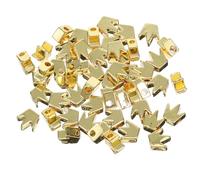 KONTONTY 50pcs Crown Spacer Beads Tiny Copper Charms for DIY Jewelry Making Gold Beads for Bracelets and Necklaces Versatile Craft Project Accessories