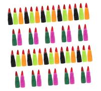 KONTONTY 50pcs Halloween Fake Witch Nail Covers Multi-color Long Fingernail Tips for Cosplay Costume Parties and Themed Events