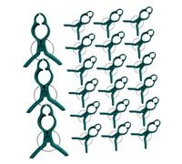 KONTONTY 50pcs Plant Support Clips Garden Clamp for Tomato Vine and Phalaenopsis Stem Straightening Plastic Stem Holders for Climbing Vegetables and Flowers