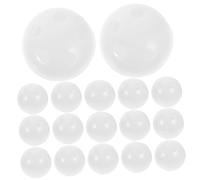 KONTONTY 50pcs Rattle Inserts for Round Noise Maker Doll Makers Noise Inserts Shaking Rattle Balls Insert Insert Round Ball Bells Replacement Sound Insert Craft White Plastic
