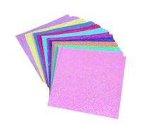 KONTONTY 50pcs Shining Folding Paper Pack Handmade Pearlescent DIY Craft Paper for Origami Random Colors for Imagination and Creative Projects