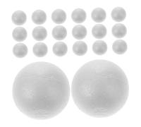 KONTONTY 50pcs White Polystyrene Balls Solid Foam Spheres for DIY Crafts School Art Projects Wedding Holiday Decorations Smooth Surface Easy to Paint Durable Lightweight Modeling Balls